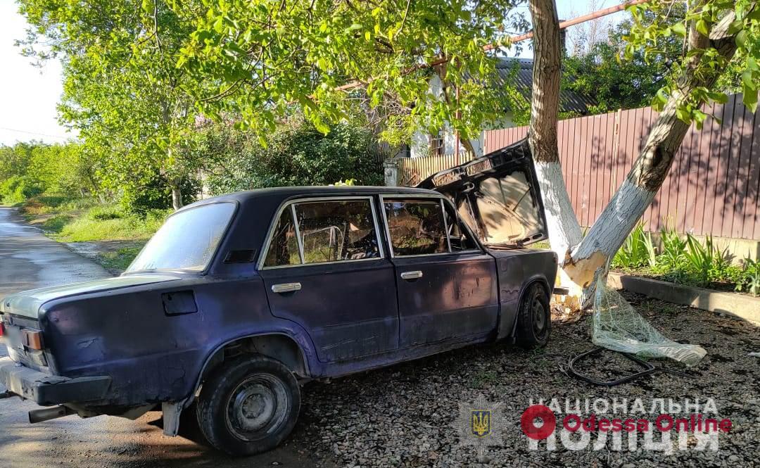 Пьяный за рулем: под Одессой легковушка влетела в дерево – есть пострадавшие