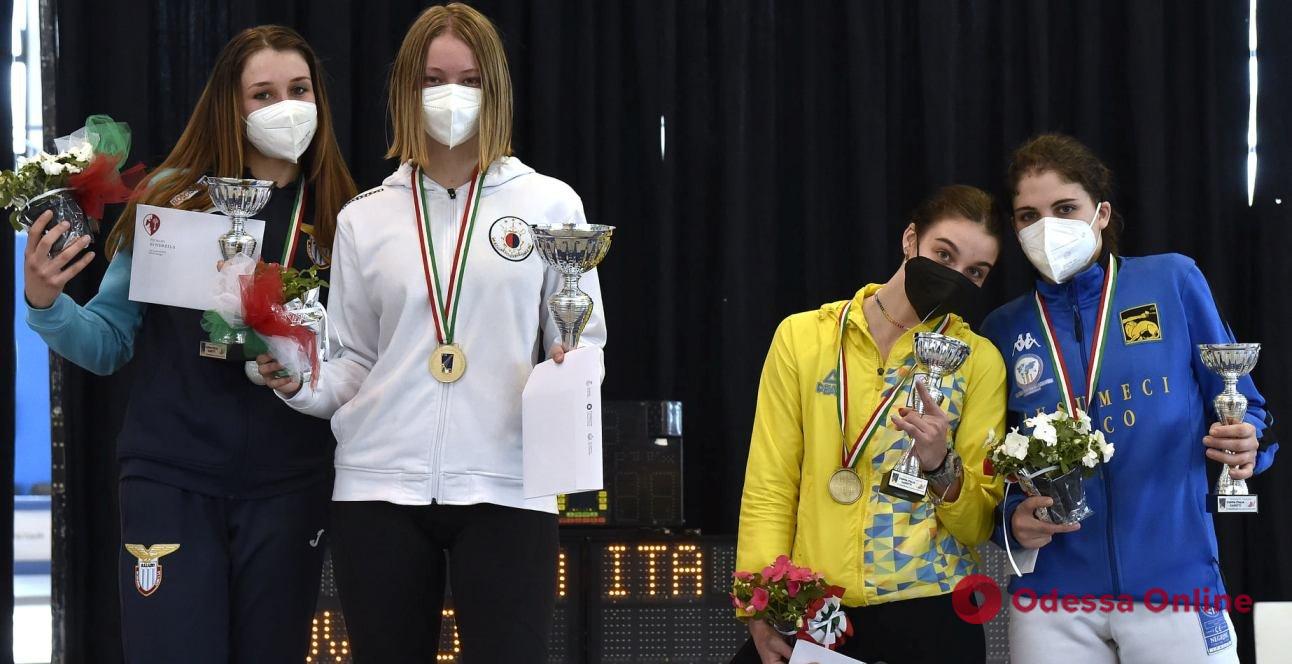 Фехтование: одесская саблистка завоевала медаль Кубка Италии