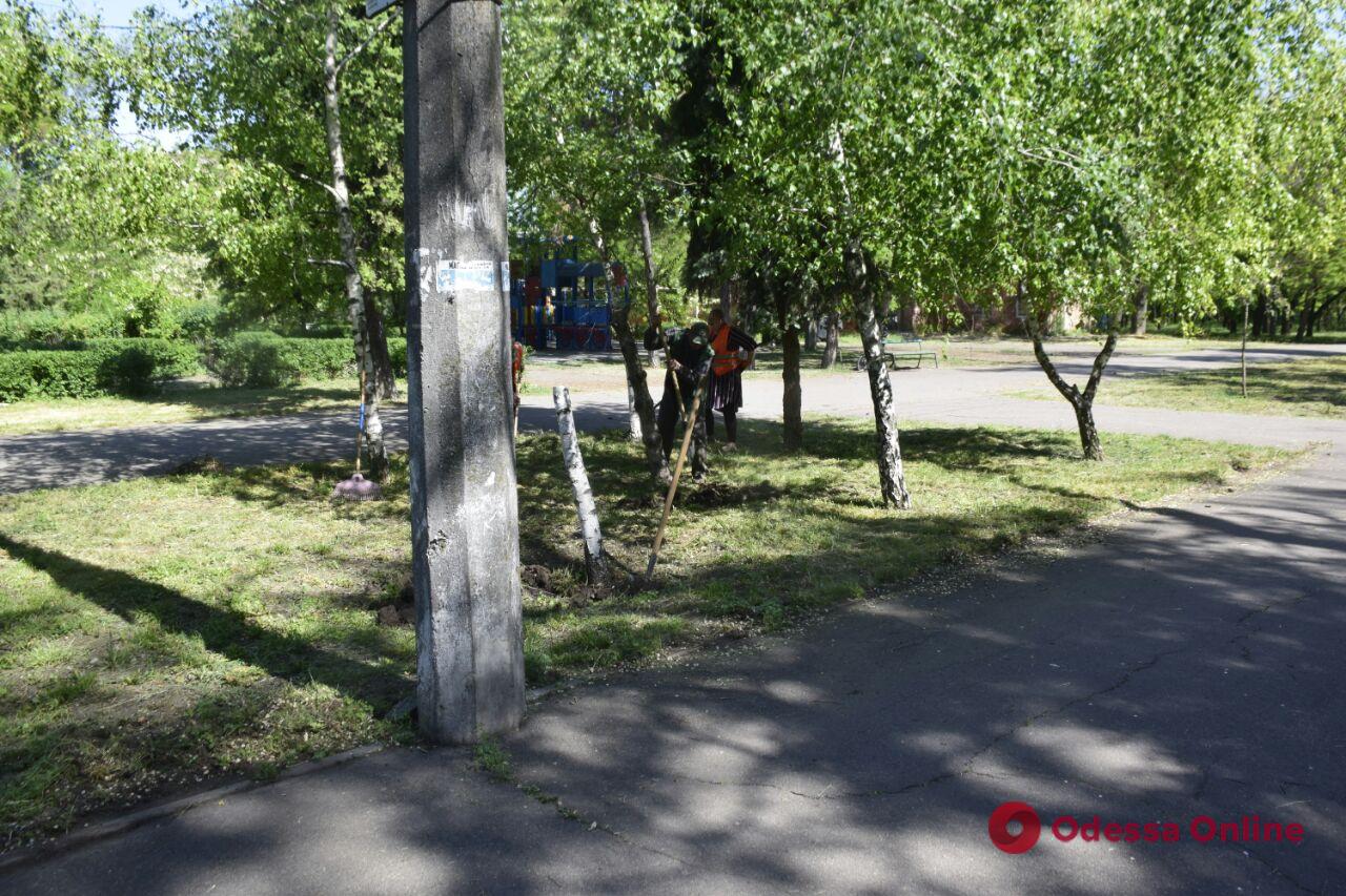 Коммунальщики приводят в порядок парк Савицкого