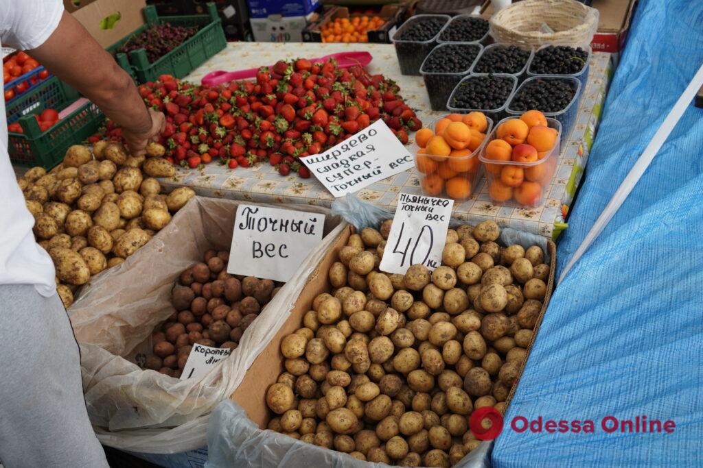 Молодой картофель, «синенькие» и черешня: субботние цены на одесском «Привозе»