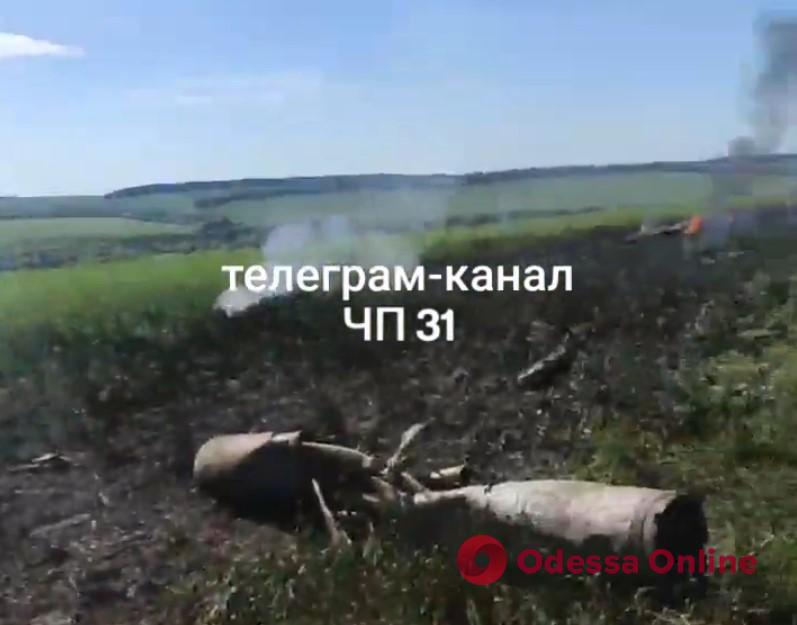 На россии в Белгородской области разбился военный самолет