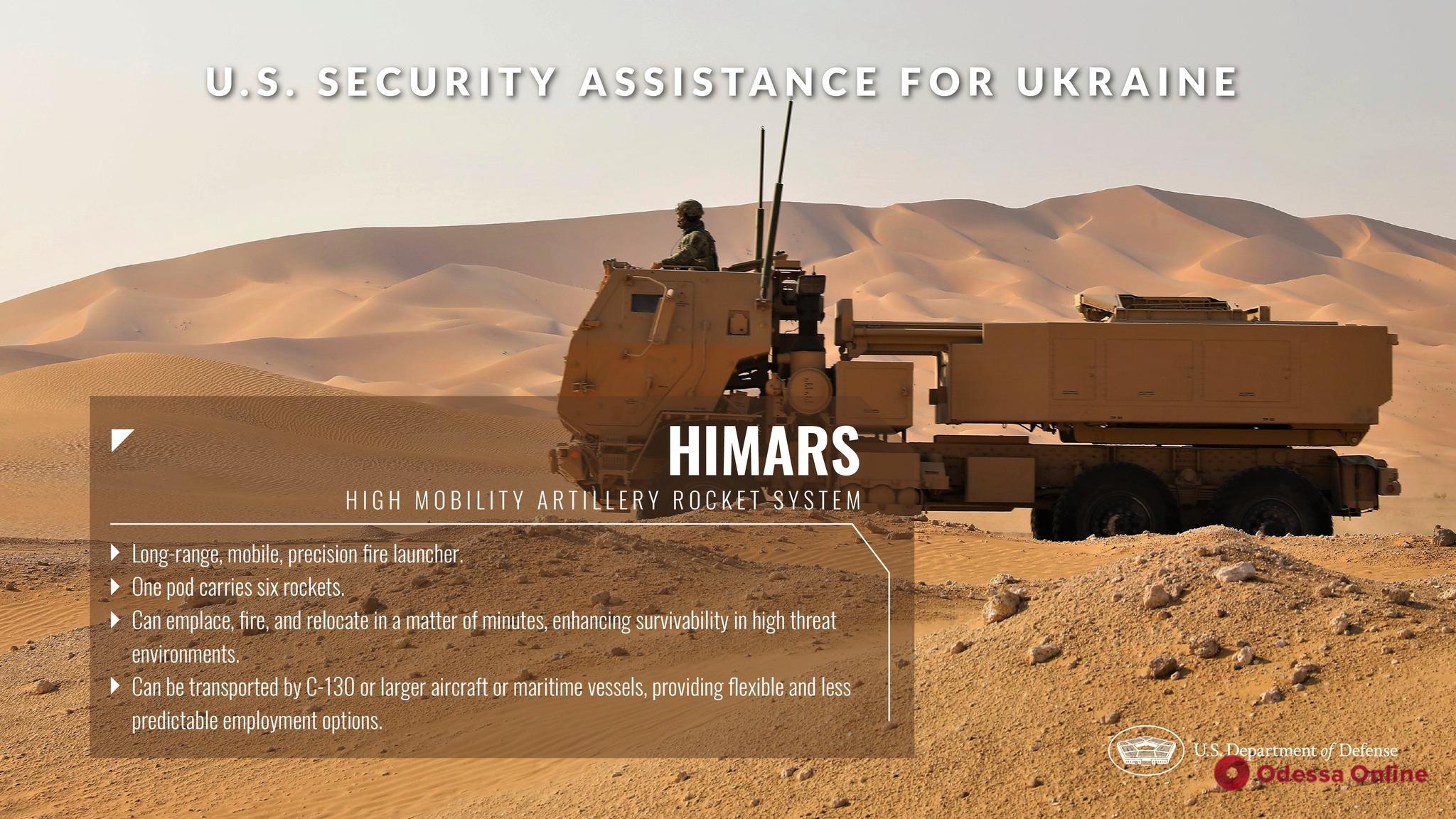 Официально: Министерство обороны США передаст Украине еще четыре HIMARS