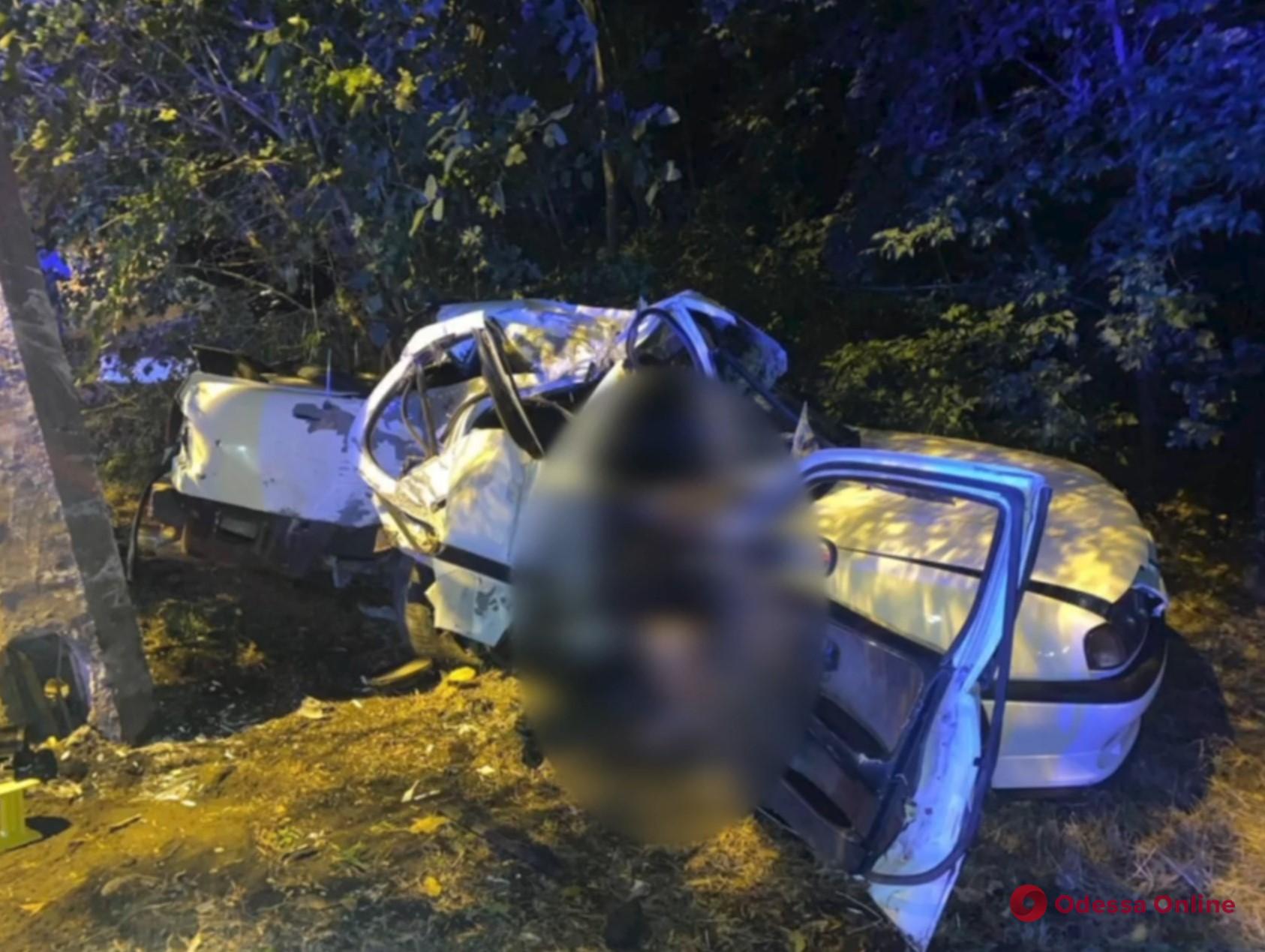 На Овидиопольской дороге автомобиль влетел в столб: один человек погиб