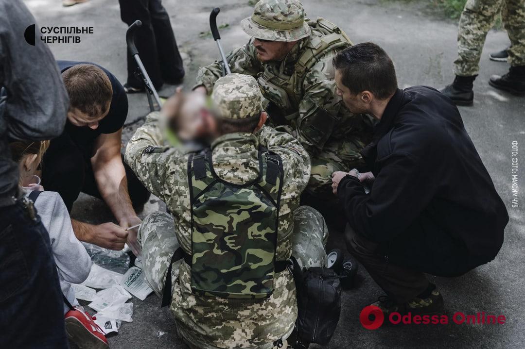 В Чернигове от взрыва гранатомета на выставке ранения получили трое детей