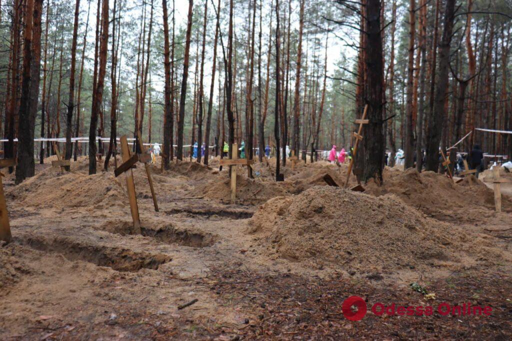 Ексгумацію в лісі під Ізюмом завершили: знайшли 447 тіл