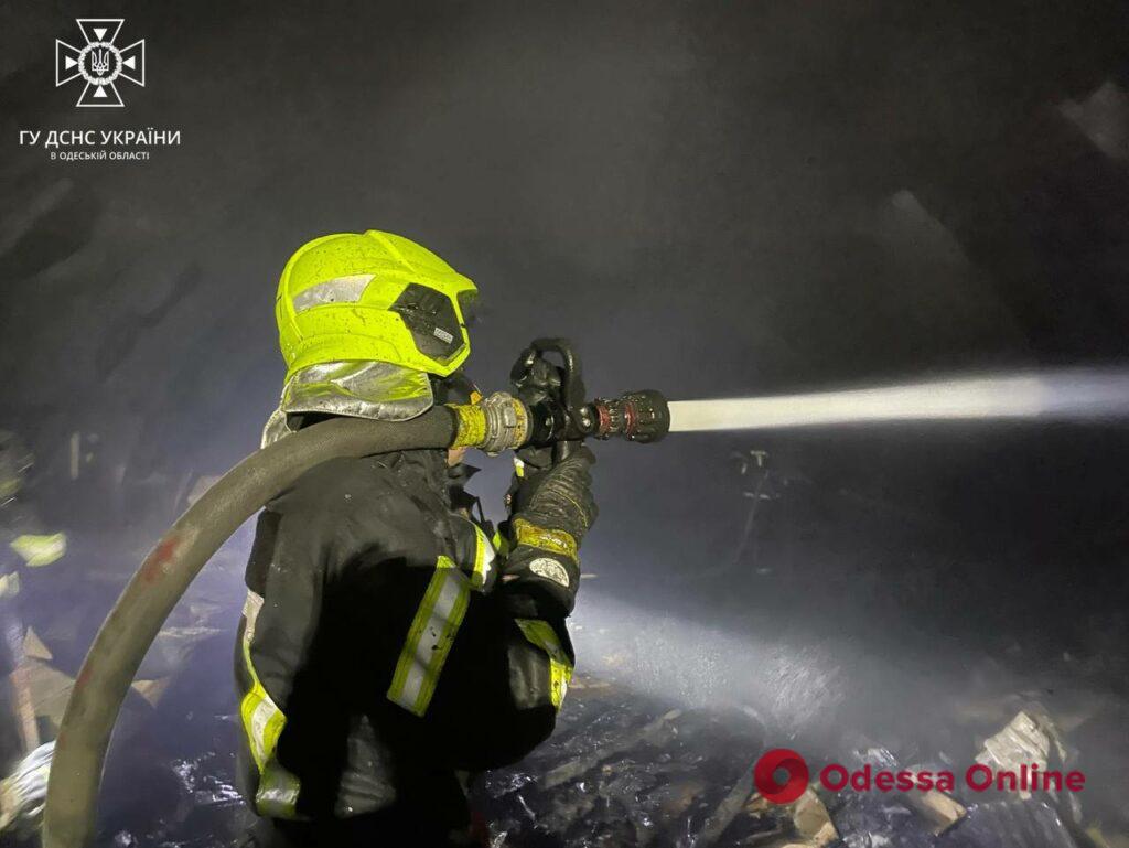 Пожежа під Одесою: в Авангарді згорів ангар з макулатурою (фото, відео)