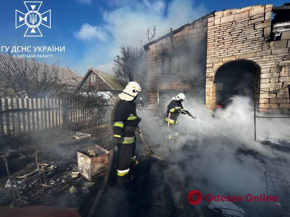 В Одесской области сгорел жилой двухэтажный дом