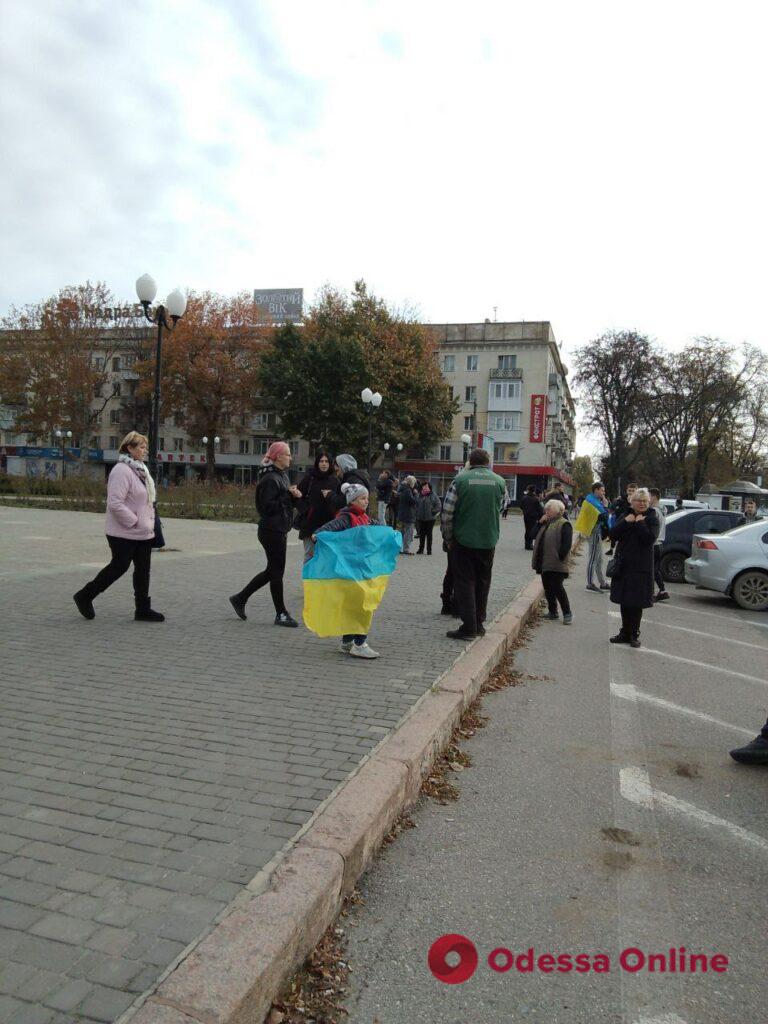 Херсонцы радуются освободителям (фотофакт)