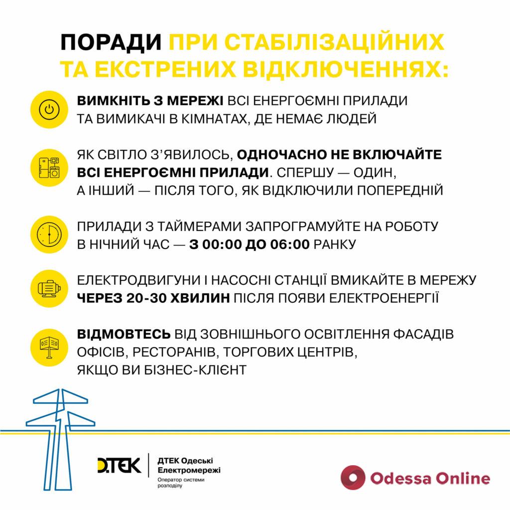 Біля 70% аварій на Одещині сталося через одночасне включення споживачами електроприладів, – ДТЕК