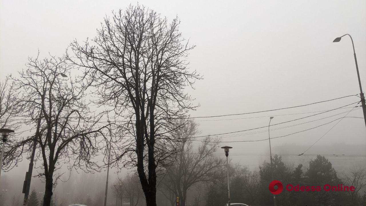 Одесу накрив густий туман (фото)