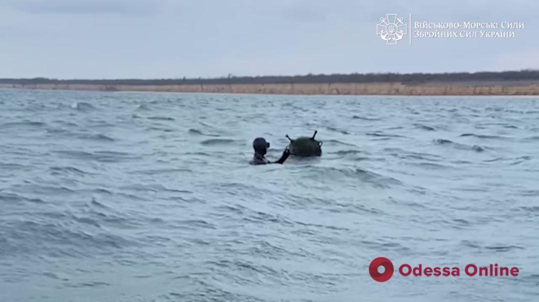 На Одещині ліквідували чергову протикорабельну міну (відео)