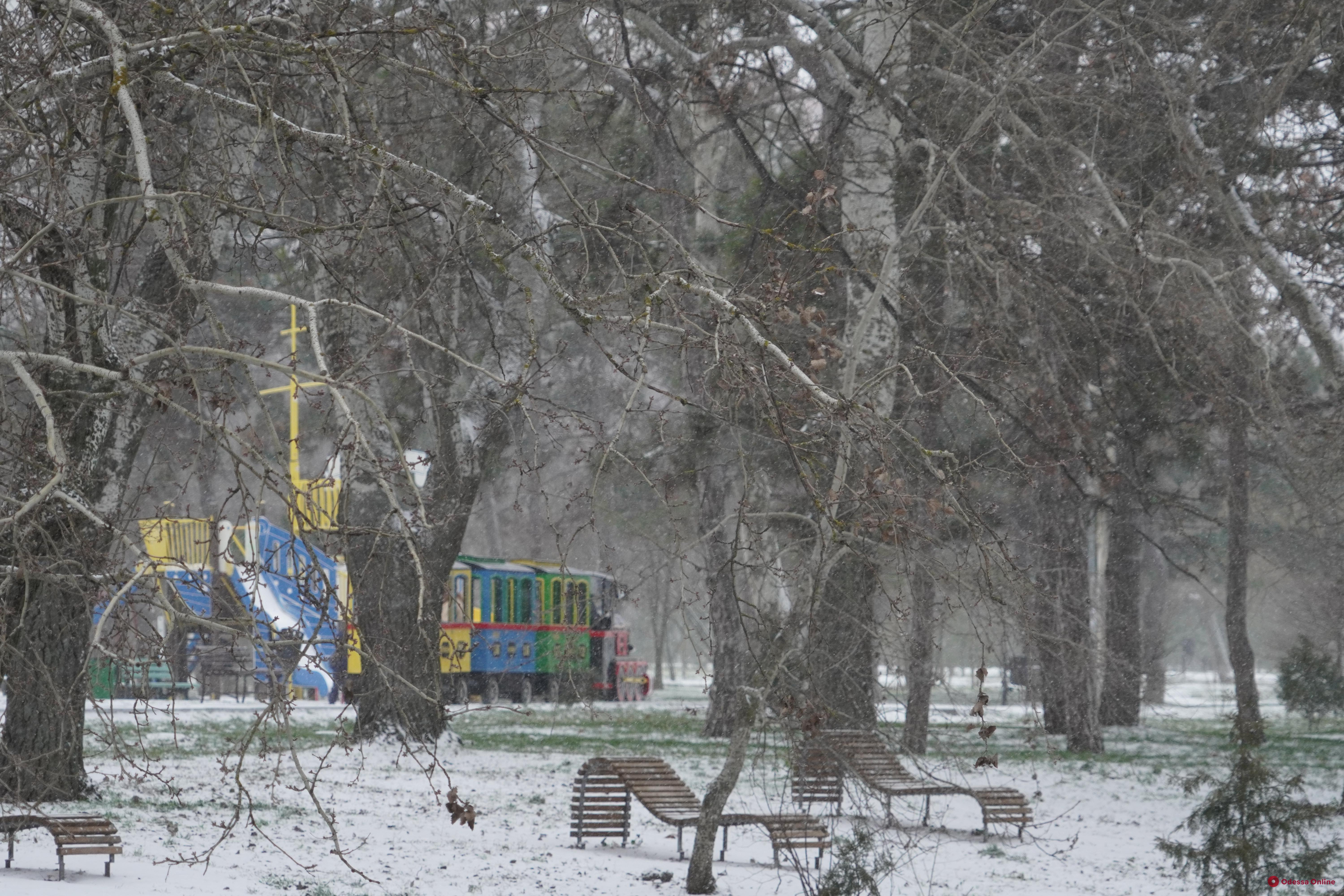 Одеса: сніжний фоторепортаж з парку Перемоги