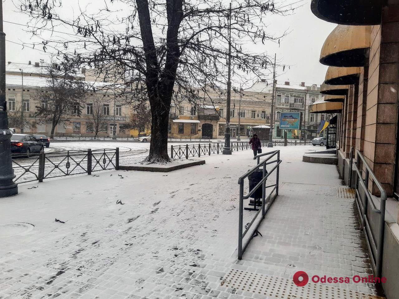 В Одесі пішов перший у цьому році “серйозний” сніг (фоторепортаж)
