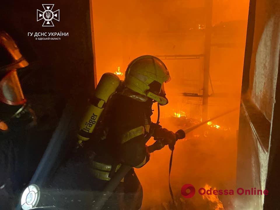 В Одесі гасили палаючий ангар (фото, відео)