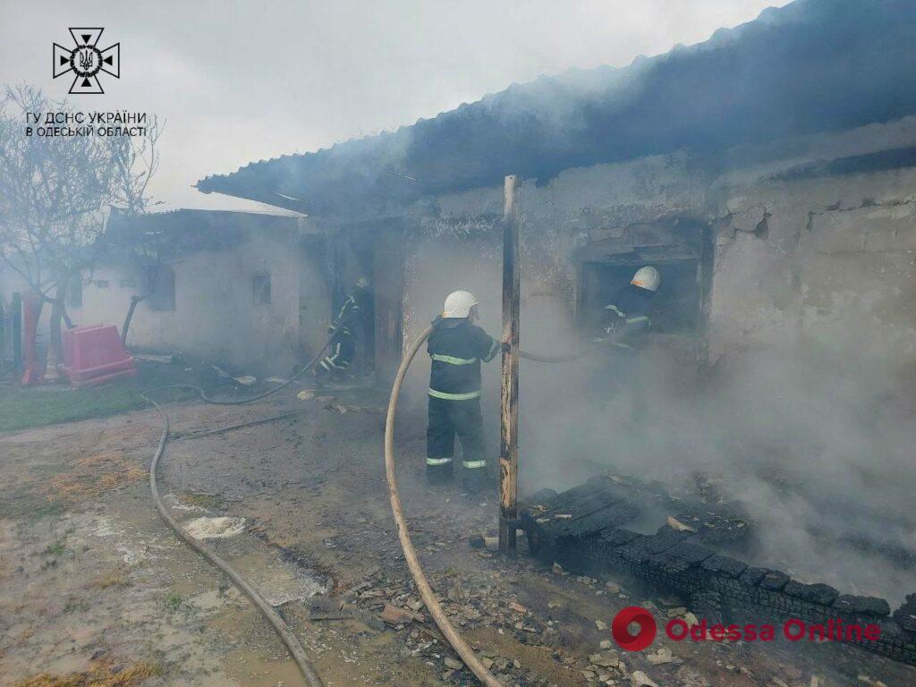 В Одесской области произошел пожар в конюшне (фото)