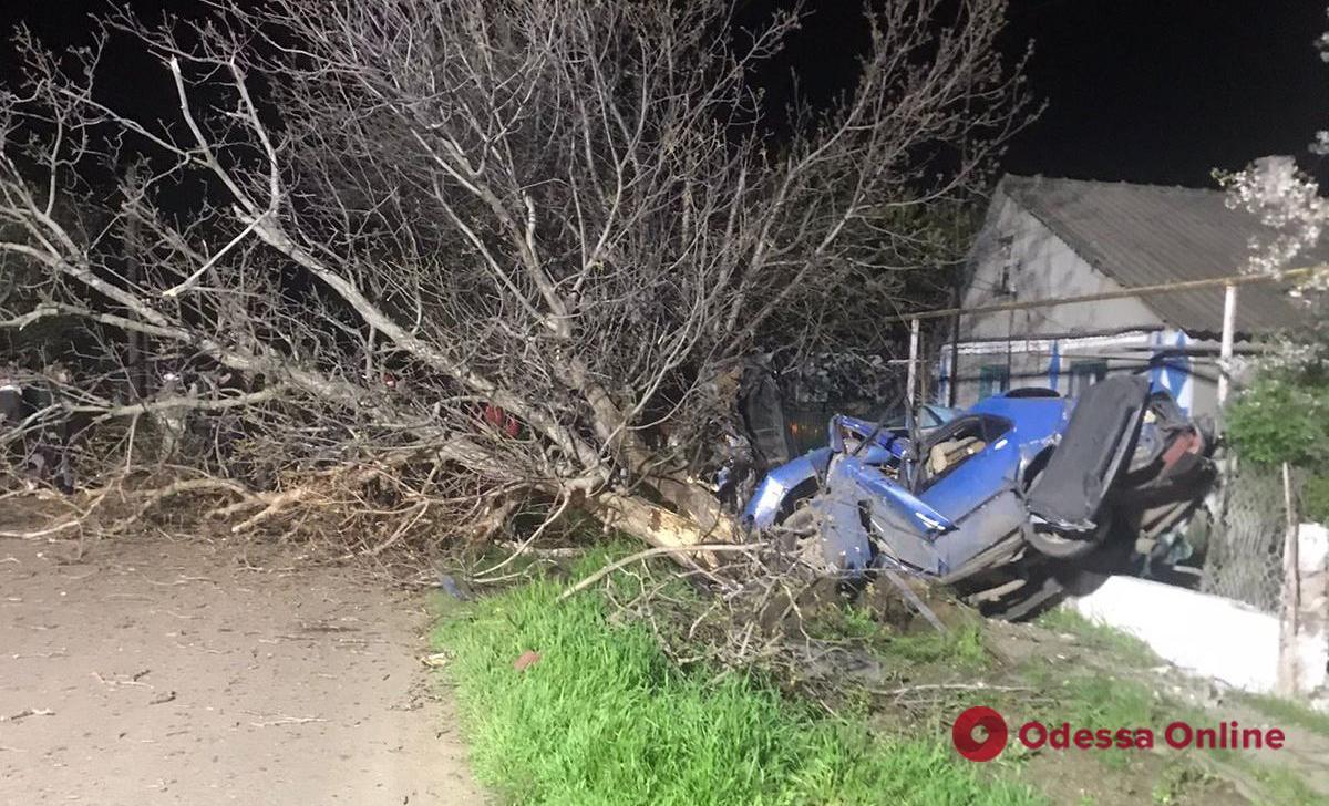 Одеська область: лихач зніс дерево, загинув сам та відправив юну пасажирку до лікарні