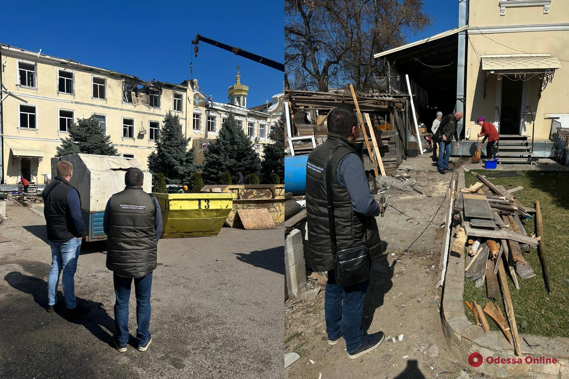 Рассчитаны убытки, причиненные попаданием российской ракеты в монастырь в Одессе