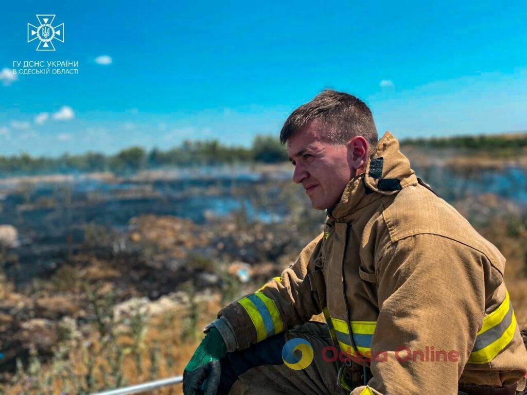 Пожарная опасность: за неделю в Одесской области выгорело почти 10 гектаров сухой травы (фото)