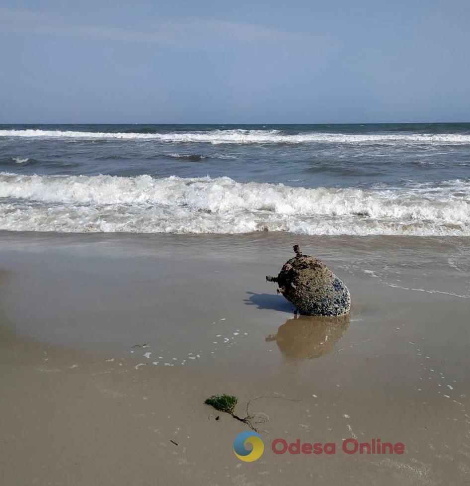 На побережье Одесской области штормом вынесло очередную морскую мину