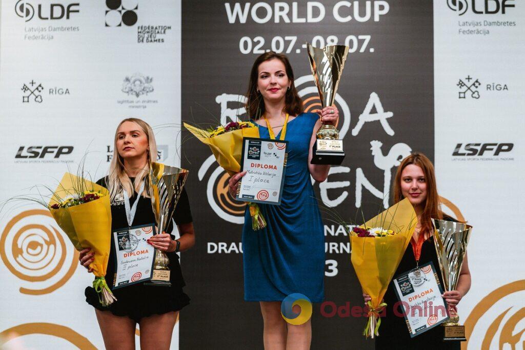 Одесситка заняла первое место на этапе Кубка мира по международным шашкам