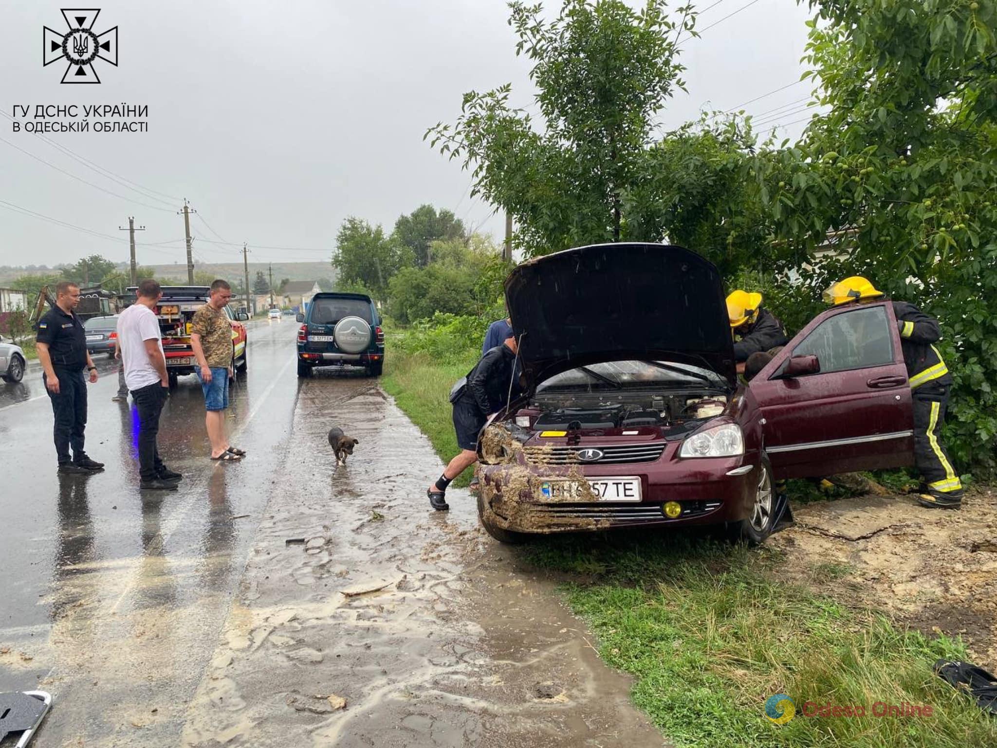 В Одесской области спасатели вытащили пострадавшего водителя из поврежденного автомобиля