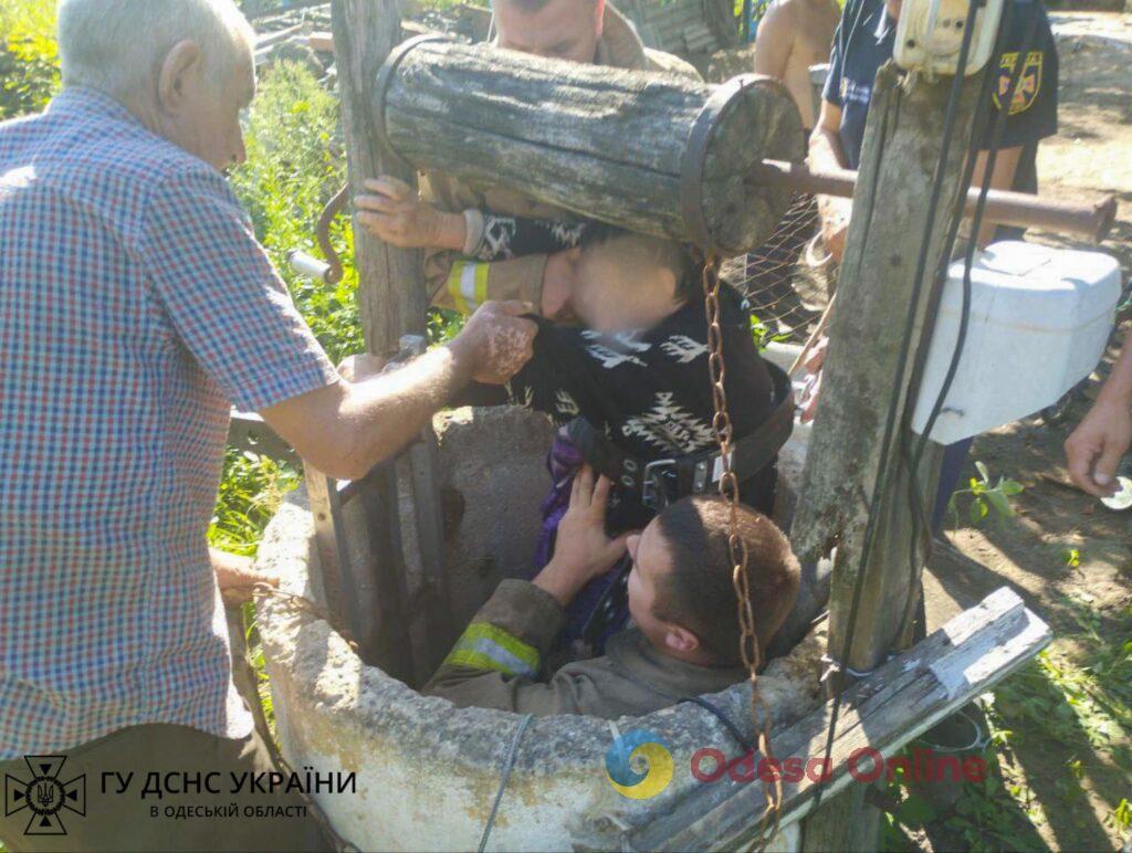 В Одесской области вытаскивали пенсионерку из четырехметрового колодца