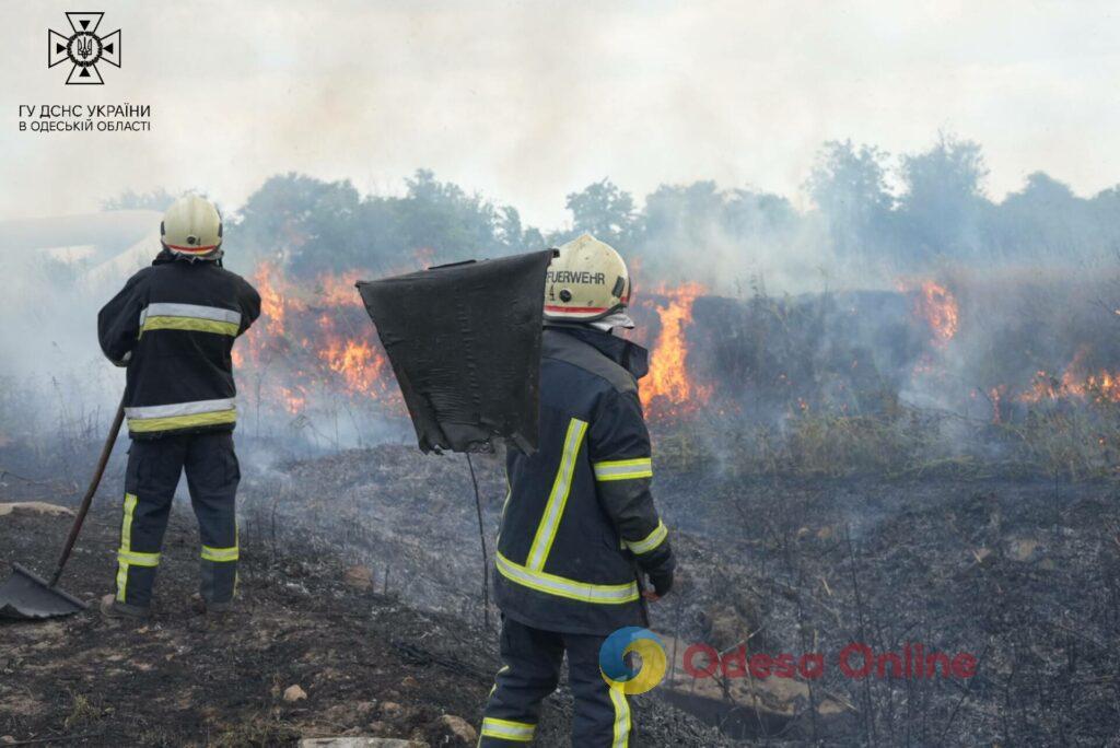 В Одесі сталася масштабна пожежа на полях фільтрації (фото, відео)