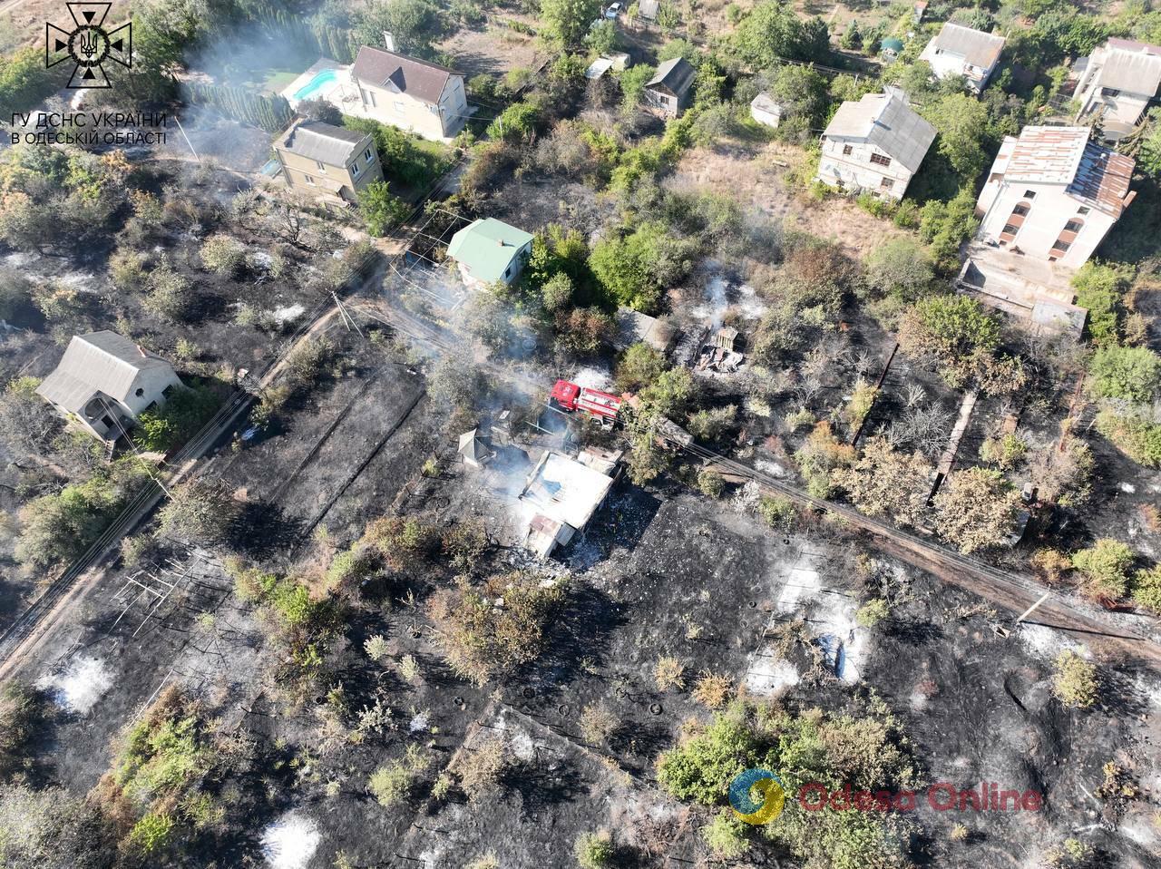 В Одесском районе произошел пожар на площади 15 гектаров