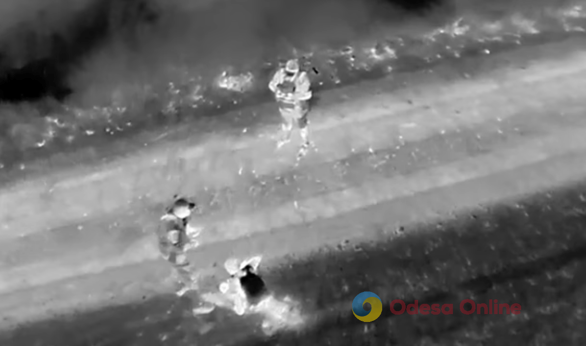 В Одесской области пограничники обнаружили нарушителя границы с помощью дрона с тепловизором (видео)