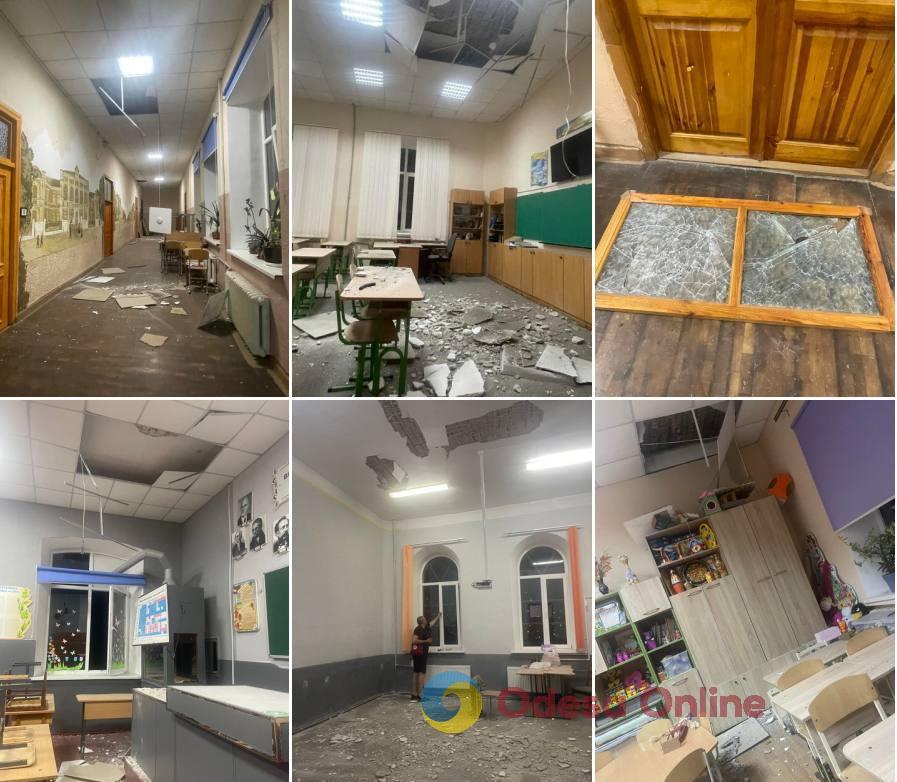 Нічна атака росіян: в Одесі пошкоджені сім закладів освіти