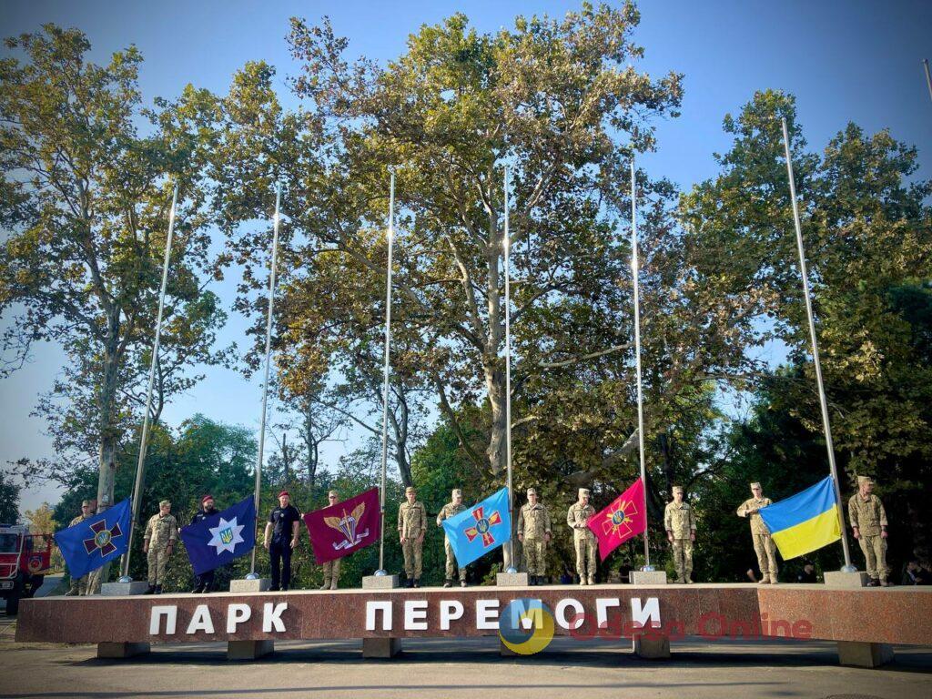 В Парке Победы открыли мемориал Героям, павшим в боях за свободу и независимость Украины