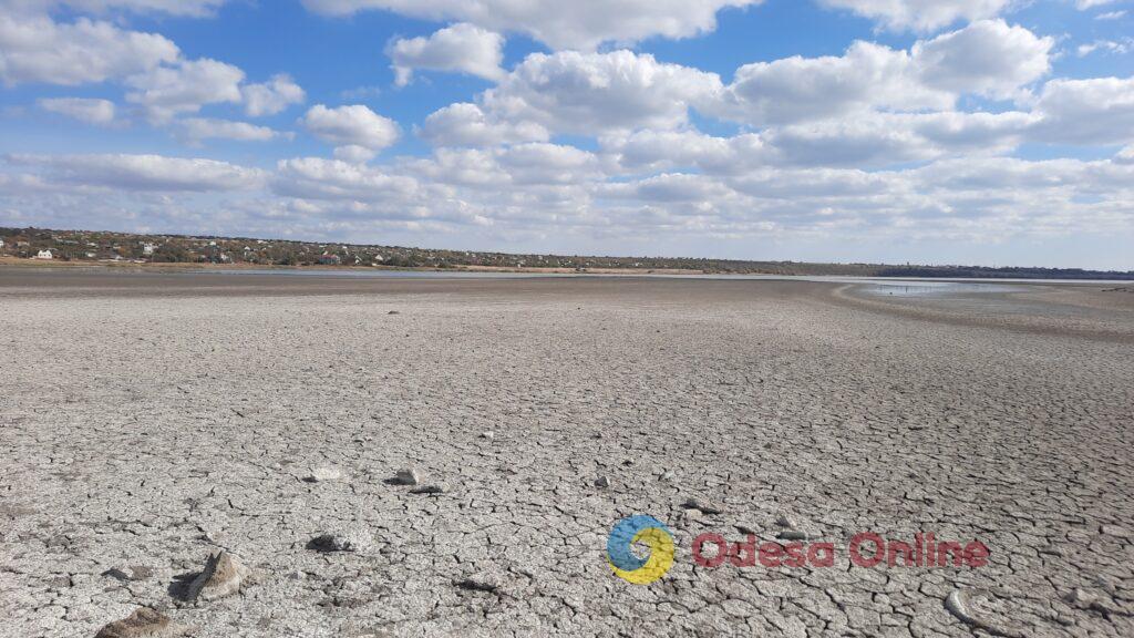 Хаджибейський лиман швидко висихає: місцями вода пішла зовсім