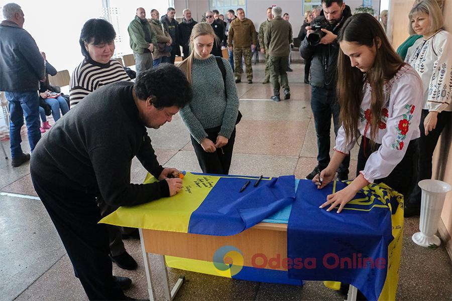 В одеському ліцеї відкрили пам’ятні дошки загиблим воїнам Віталію Блажко, Віталію Лисих та Юрію Цуркану