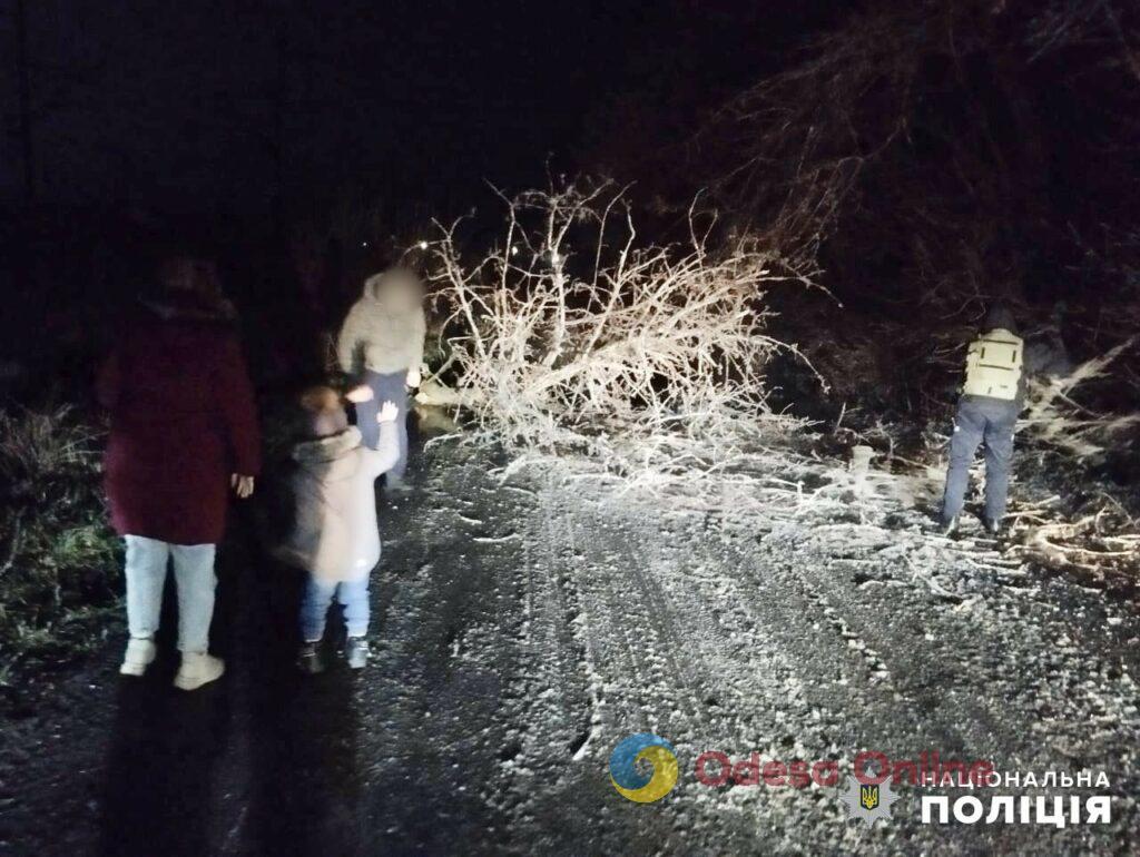 Одесская область: полицейские выручают людей на заснеженных дорогах