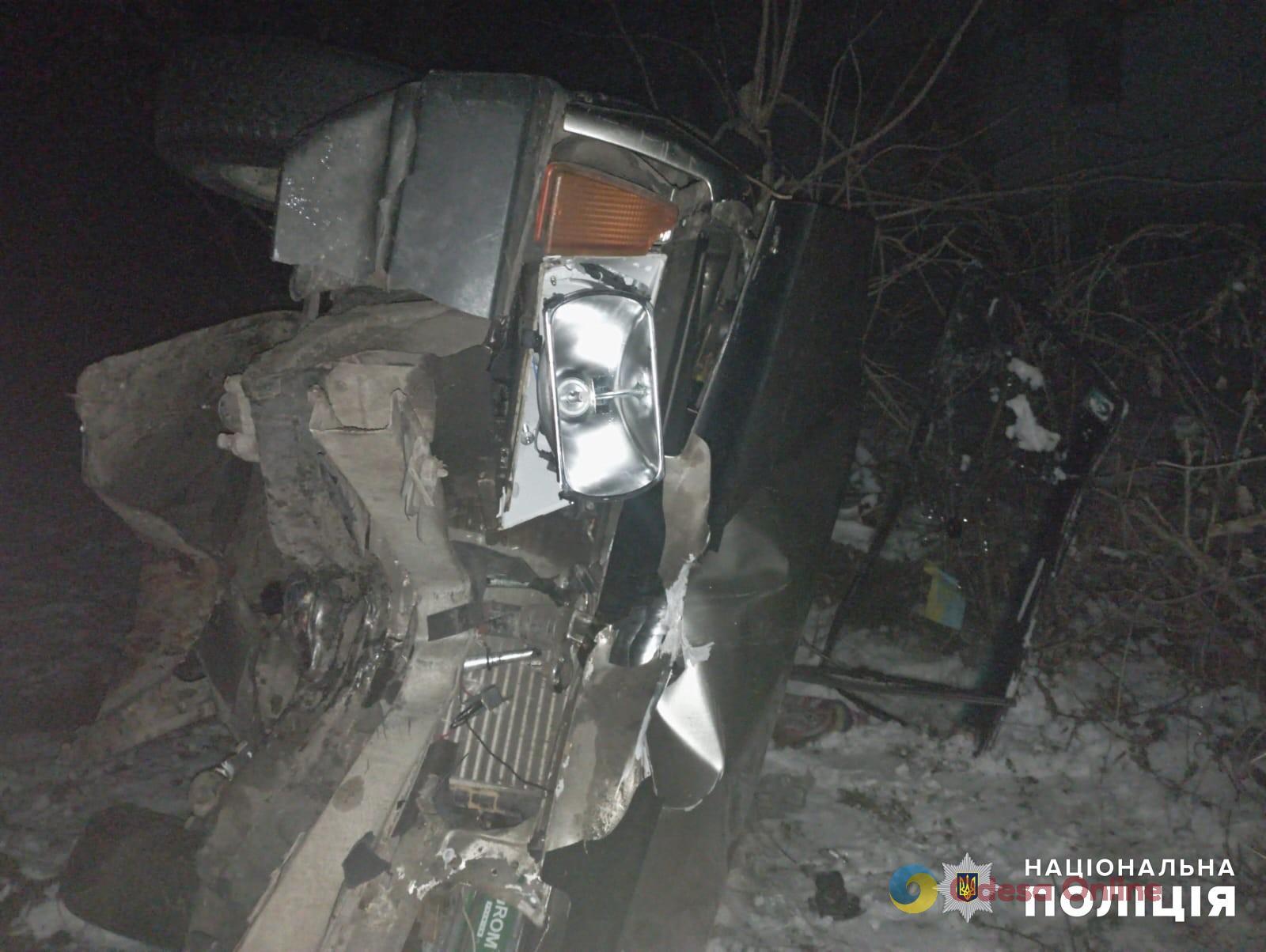 В Одесской области пьяный водитель перевернул авто