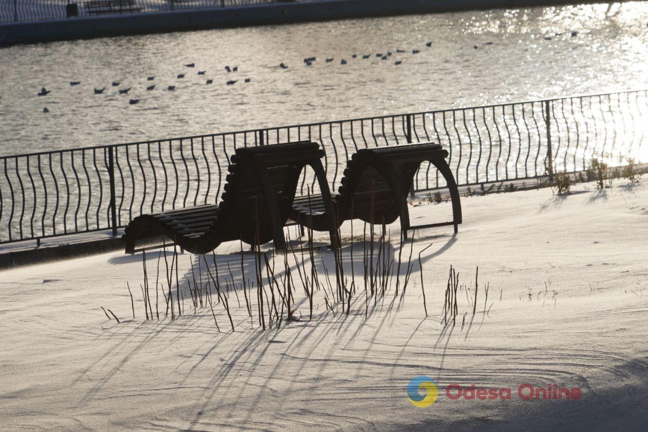 Прогулянка засніженим парком Перемоги в Одесі (фоторепортаж)
