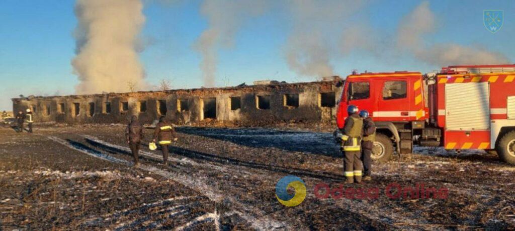 Одещина: рашисти вдарили «Оніксами» по приміщення для утримання худоби та заготівлі сіна (відео)