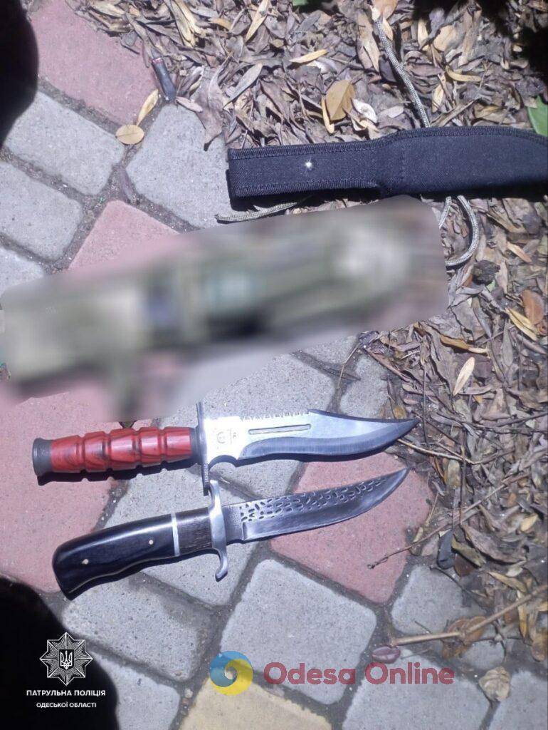 Одесские патрульные изъяли на улицах города целый арсенал оружия