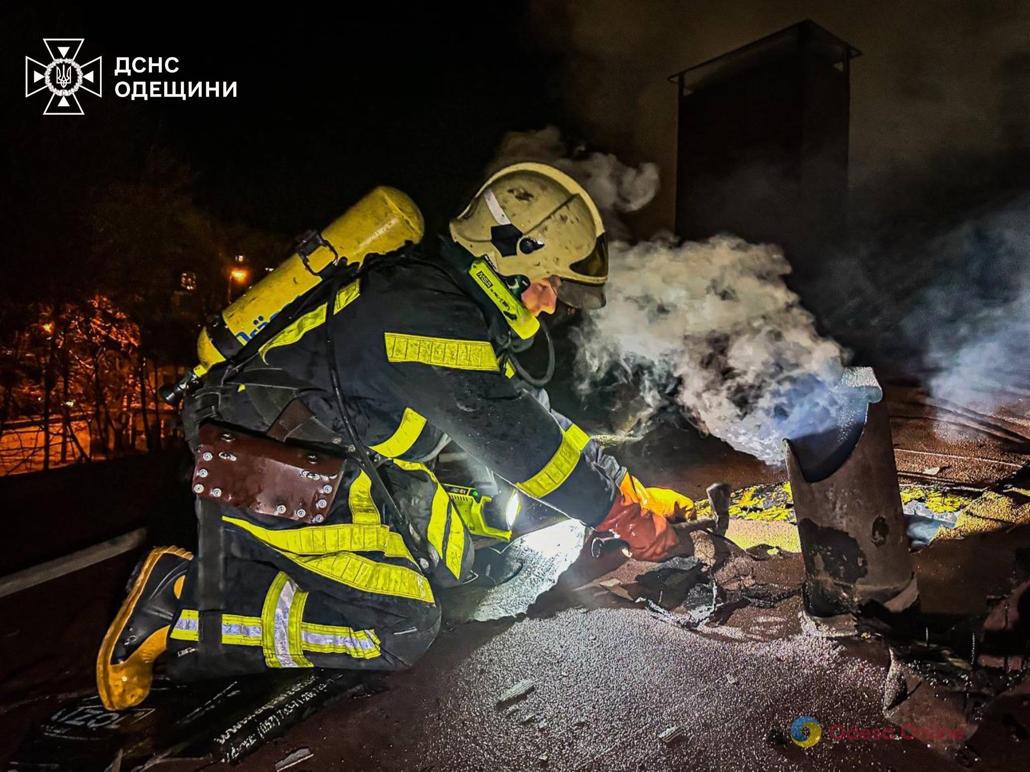 Огонь охватил 200 квадратных метров: одесские спасатели ликвидировали пожар на Зоопарковой (фото, видео)