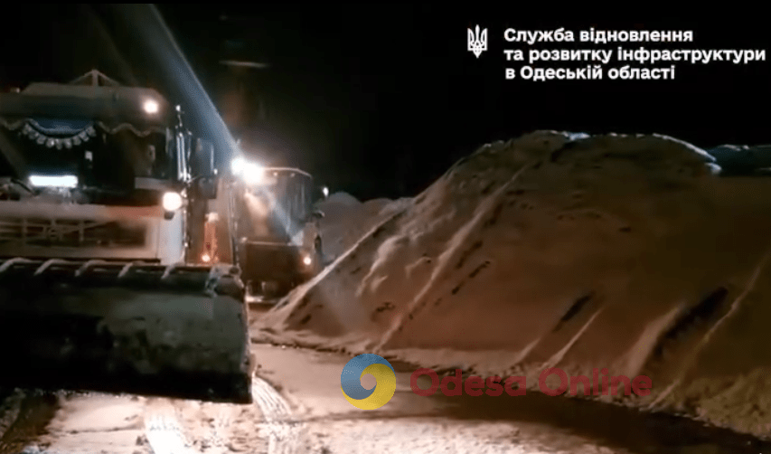 На севере Одесской области выпал снег (видео)