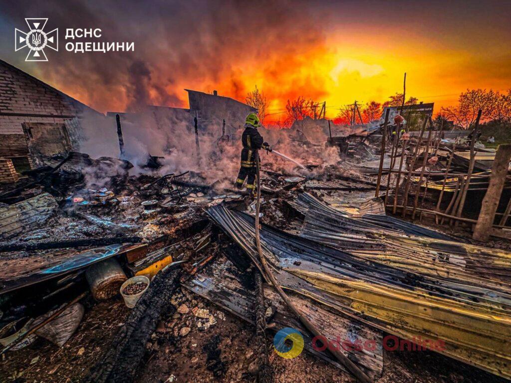 При пожаре под Одессой пострадал мужчина и сгорели 11 свиней