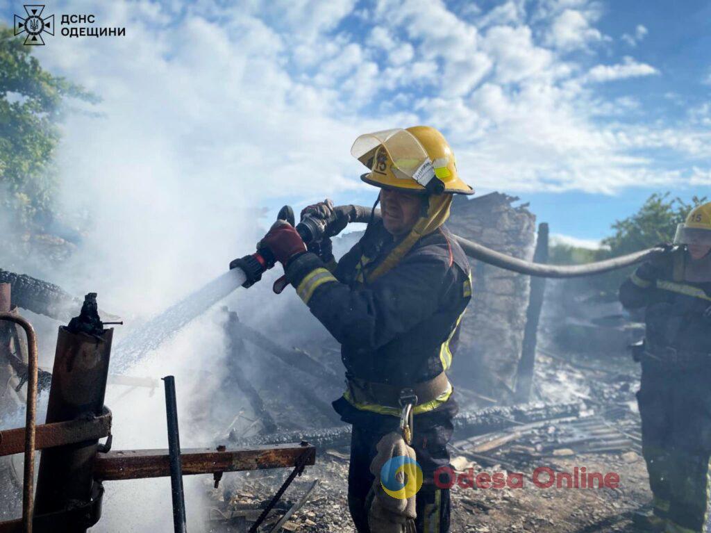 В Одесской области тушили пожар