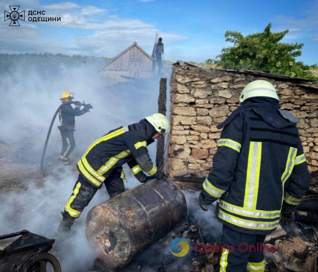 В Одесской области тушили пожар