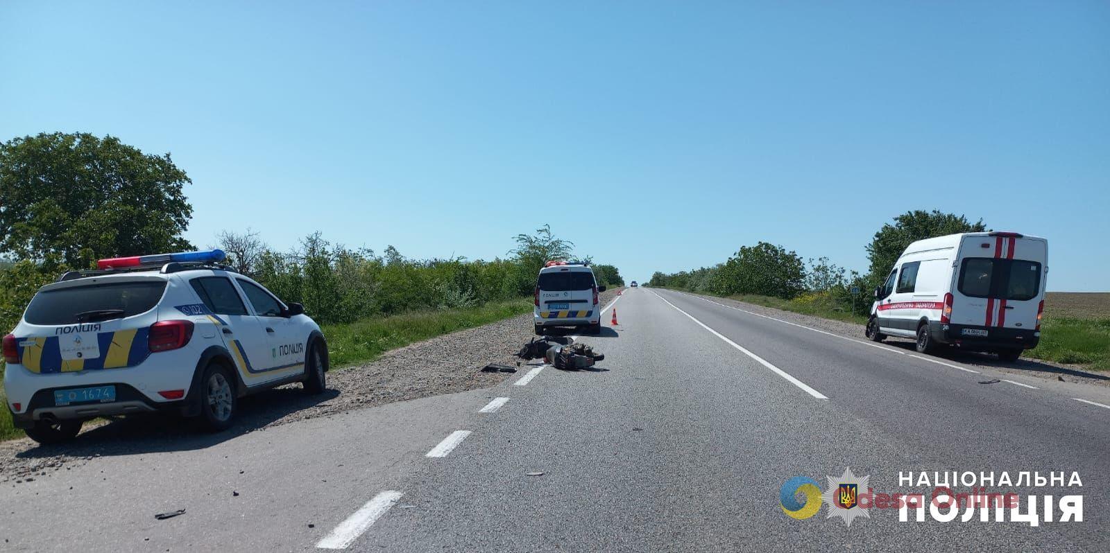В результате ДТП на трассе Одесса-Рени в реанимацию попал мопедист