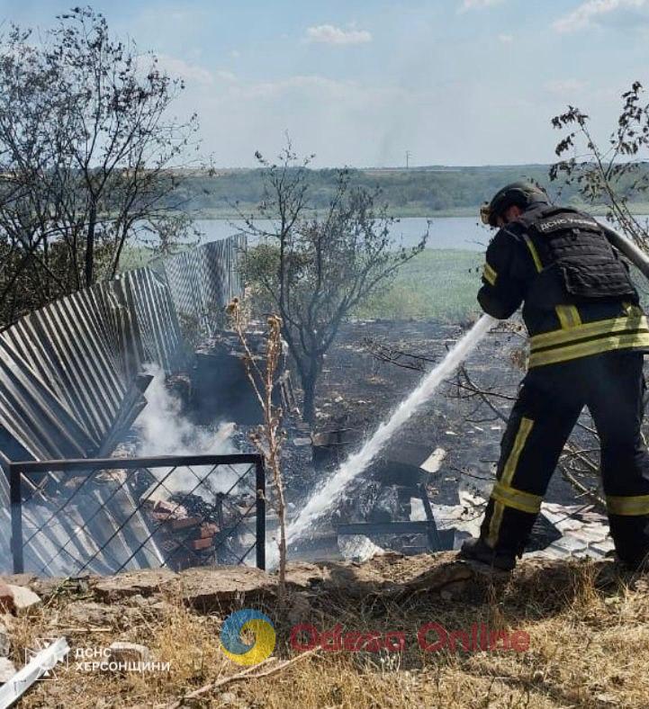 В Херсонской области за сутки из-за вражеских обстрелов выгорело 16 гектаров экосистем