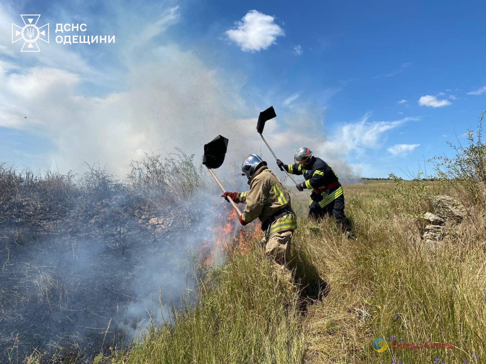 Одещина: за добу рятувальники 73 рази виїжджали на загорання сухої рослинності