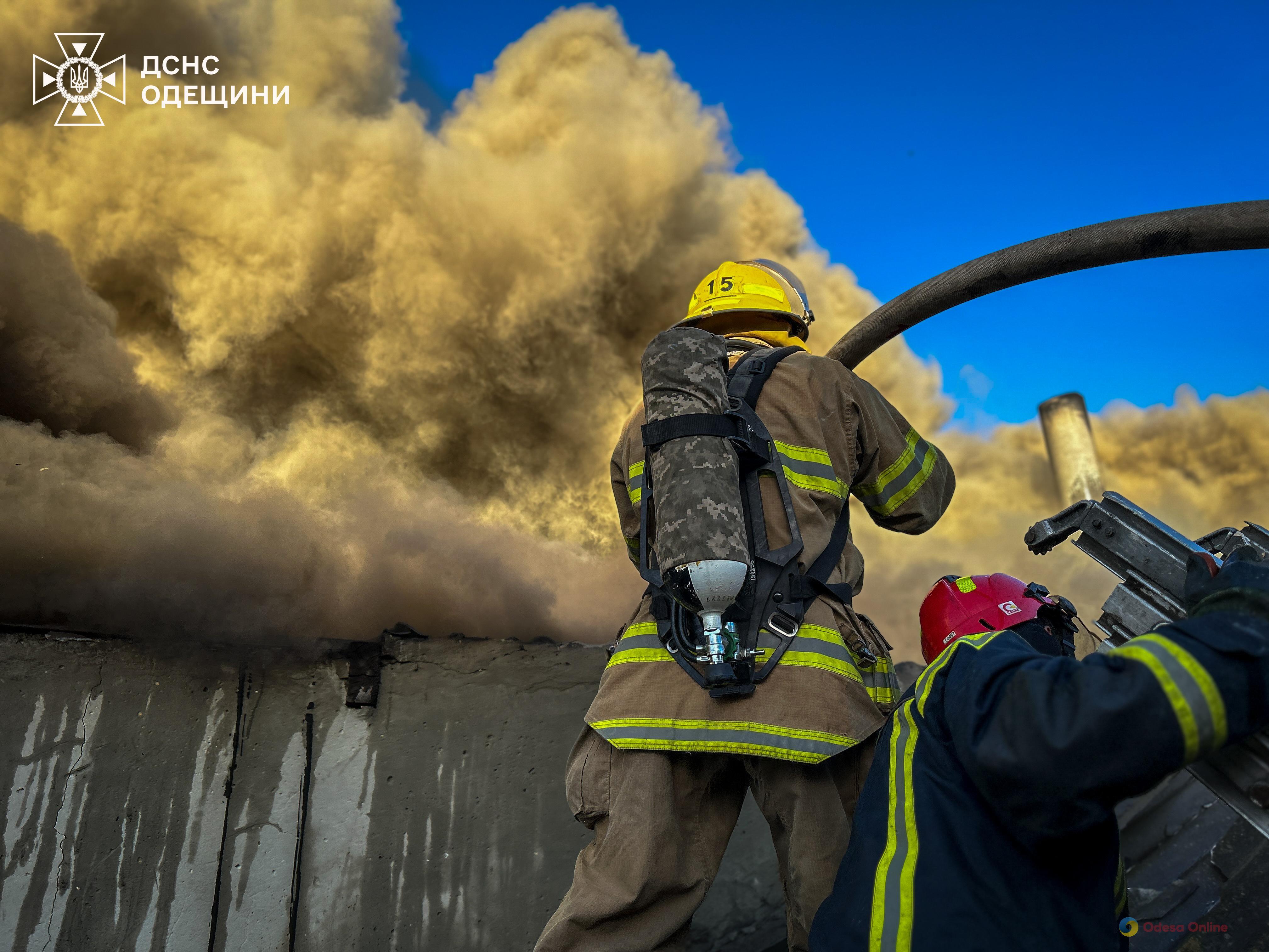 На Одещині рятувальники майже годину боролися з пожежею на великій площі (фото)