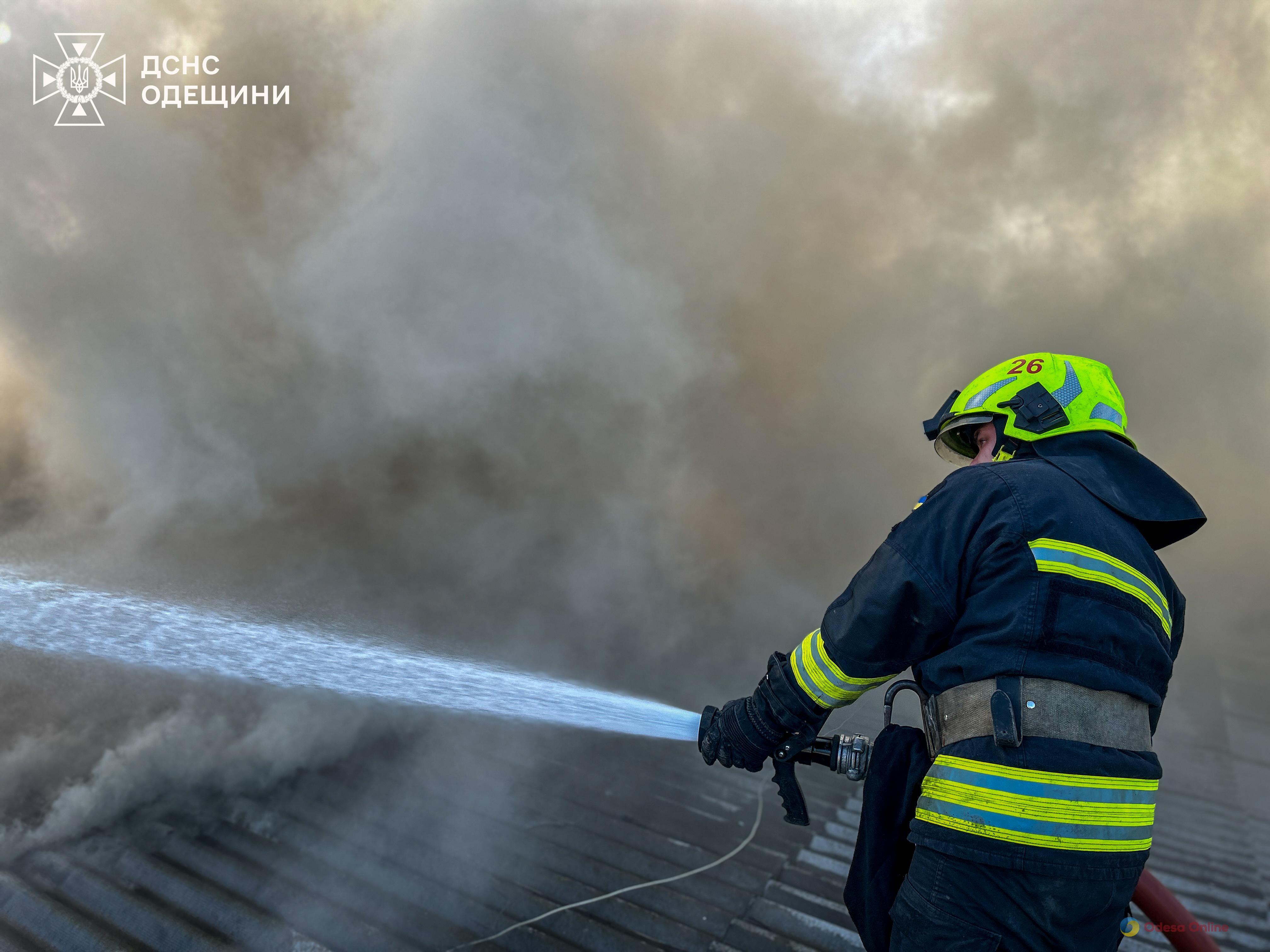 На Одещині рятувальники майже годину боролися з пожежею на великій площі (фото)