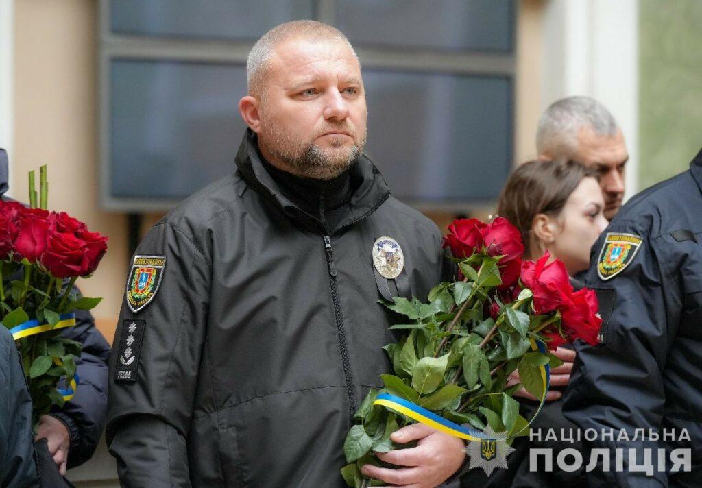 В Одессе простились с полицейскими, погибшими в результате российского обстрела