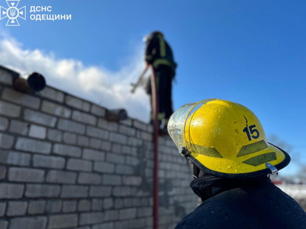 В Одесской области тушили пожар